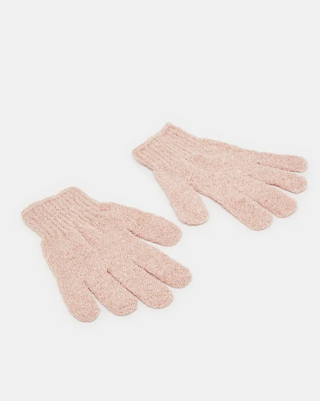 Pink Textured Shower Gloves sold by Redtag