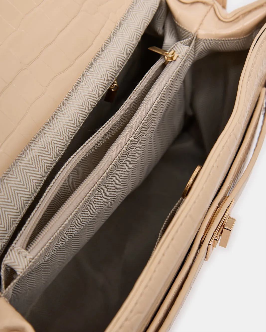 Women Beige Textured Day Bag sold by Redtag product image thumbnail 4