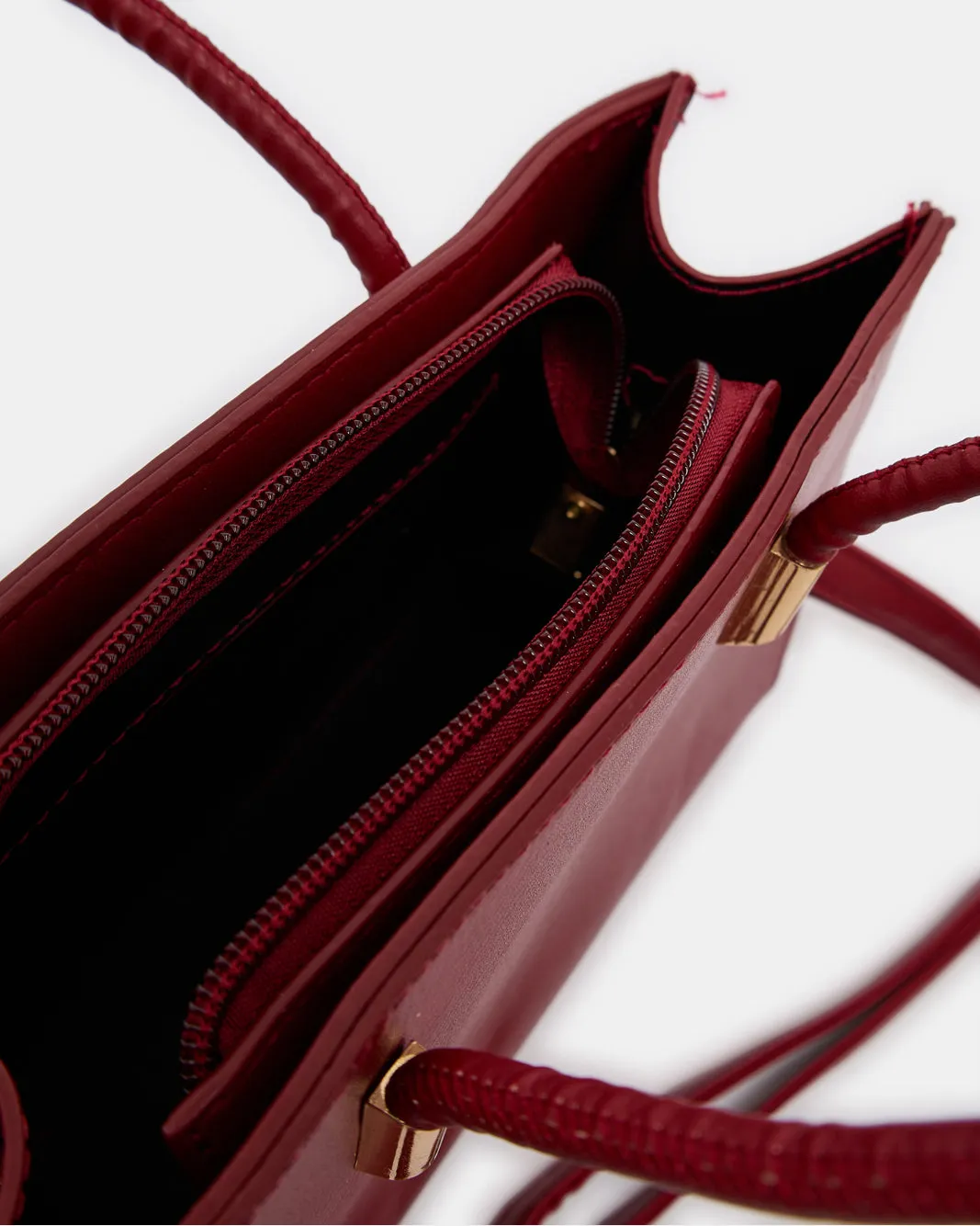 Women Burgundy Solid Cross Body Bag sold by Redtag product image thumbnail 4
