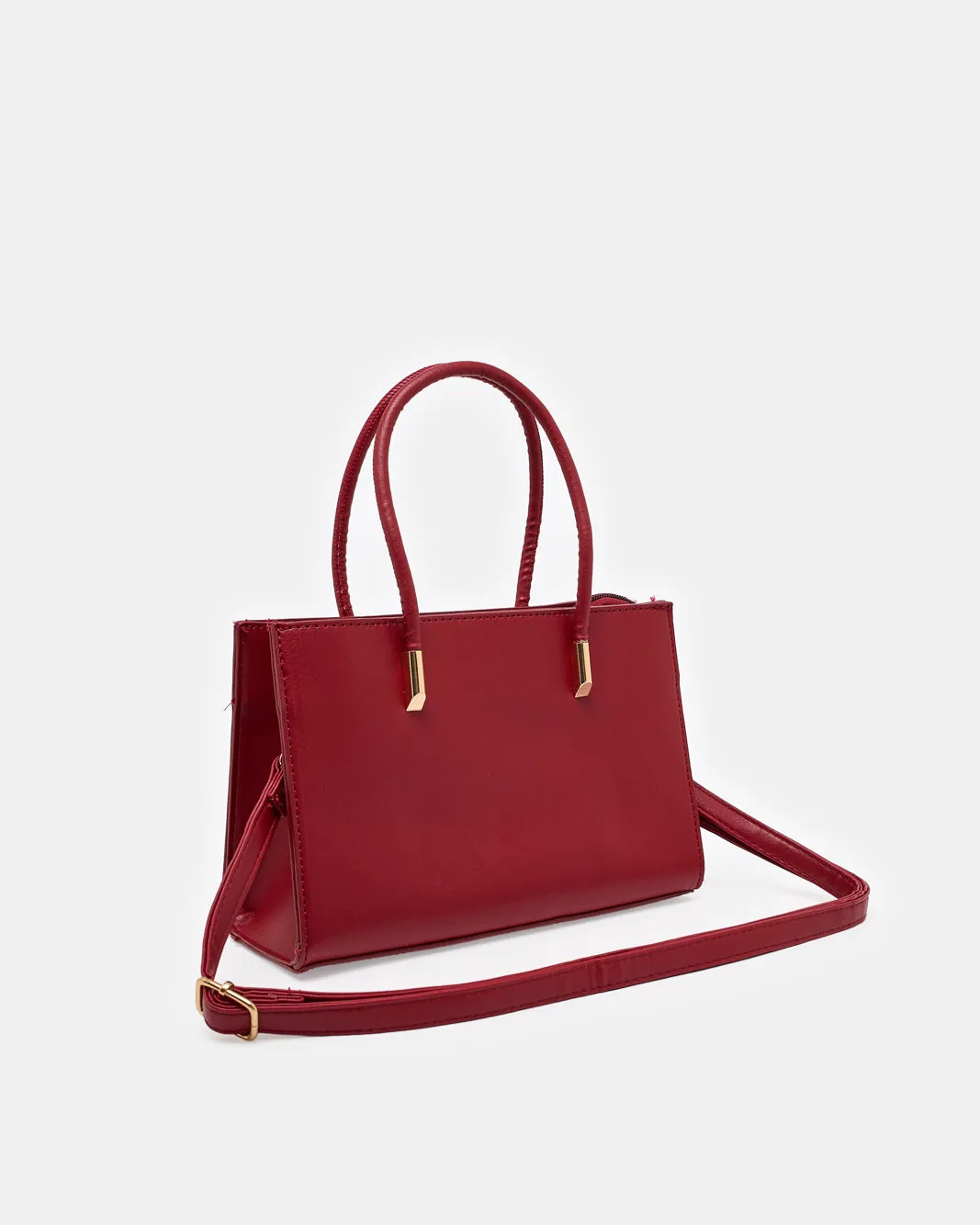 Women Burgundy Solid Cross Body Bag sold by Redtag product image thumbnail 3