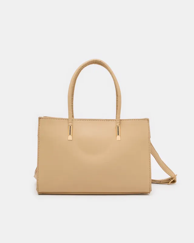 Women Beige Solid Cross Body Bag sold by Redtag