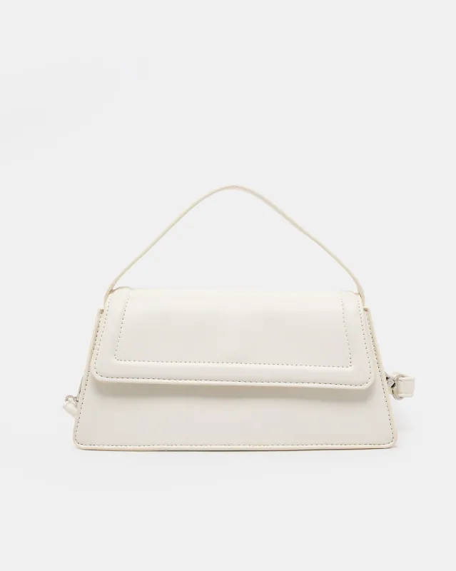 Women White Flap Messenger sold by Redtag