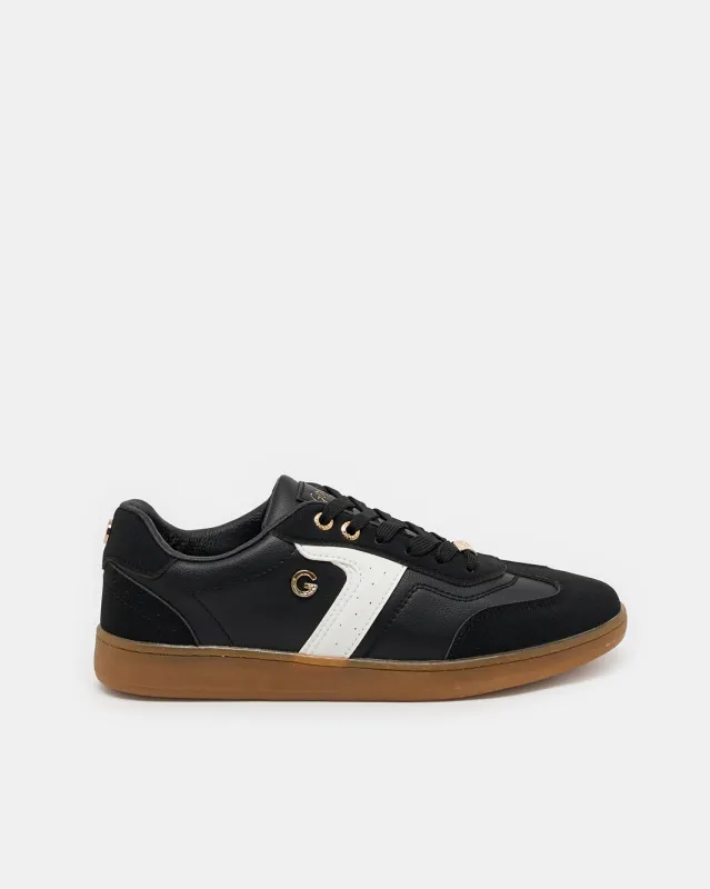 Women Black Lace Up Sneakers sold by Redtag
