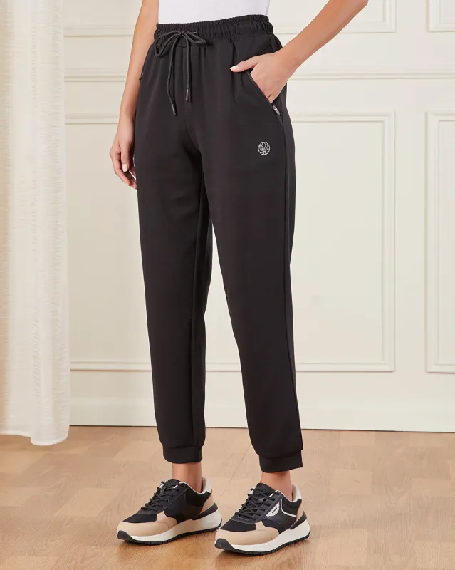 Women Black Pull On Active Pants sold by Redtag