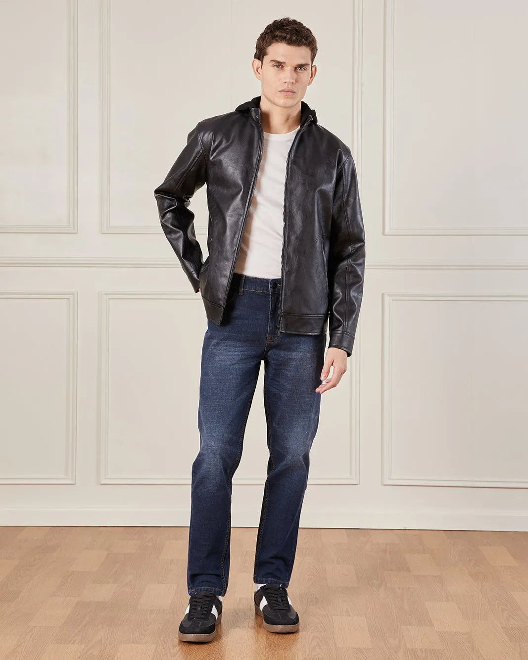 Men Navy Slim Fit Denim Jeans sold by Redtag product image thumbnail 2
