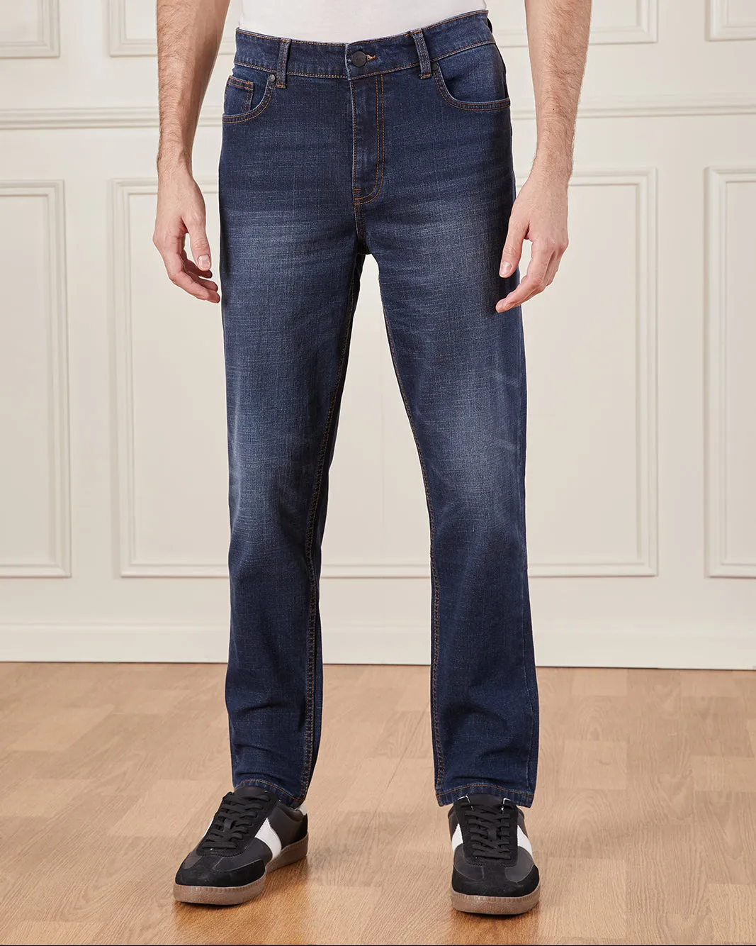 Men Navy Slim Fit Denim Jeans sold by Redtag