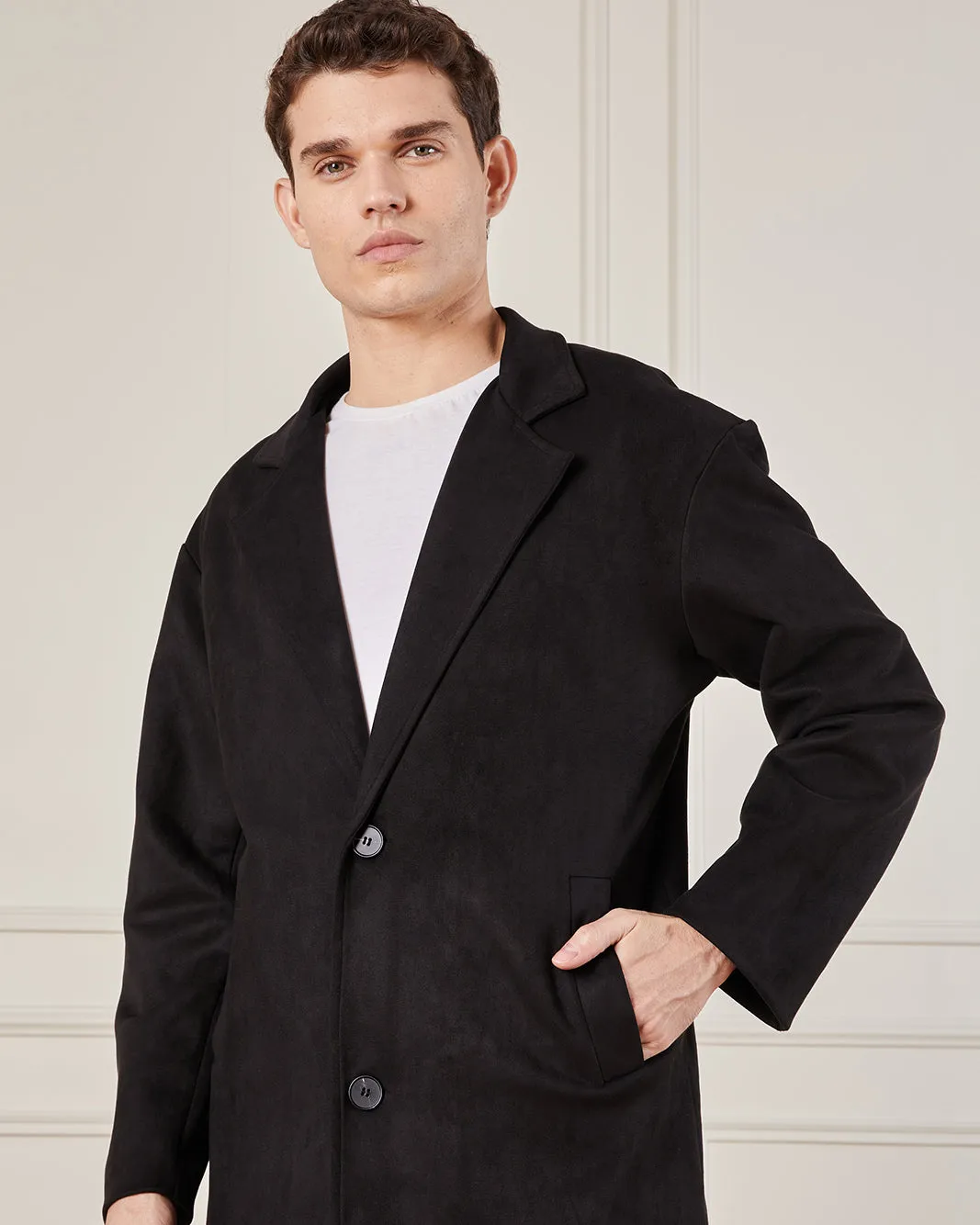 Men Brown Collared Trench Coat sold by Redtag product image thumbnail 4