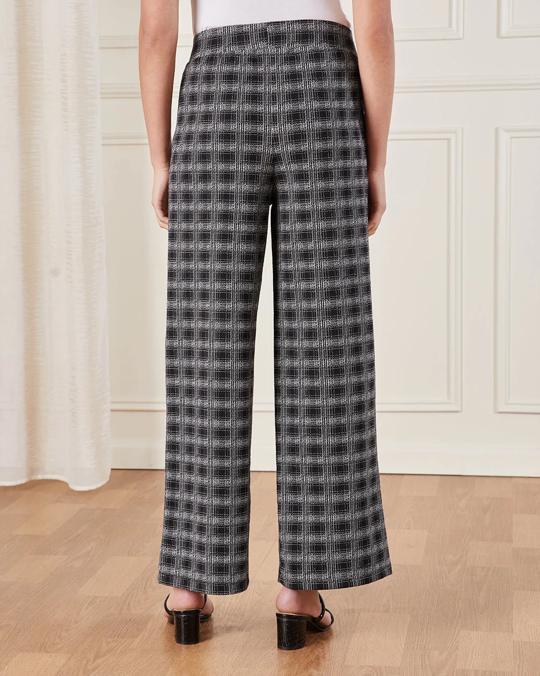 Women Black Checkered Trousers sold by Redtag product image thumbnail 3