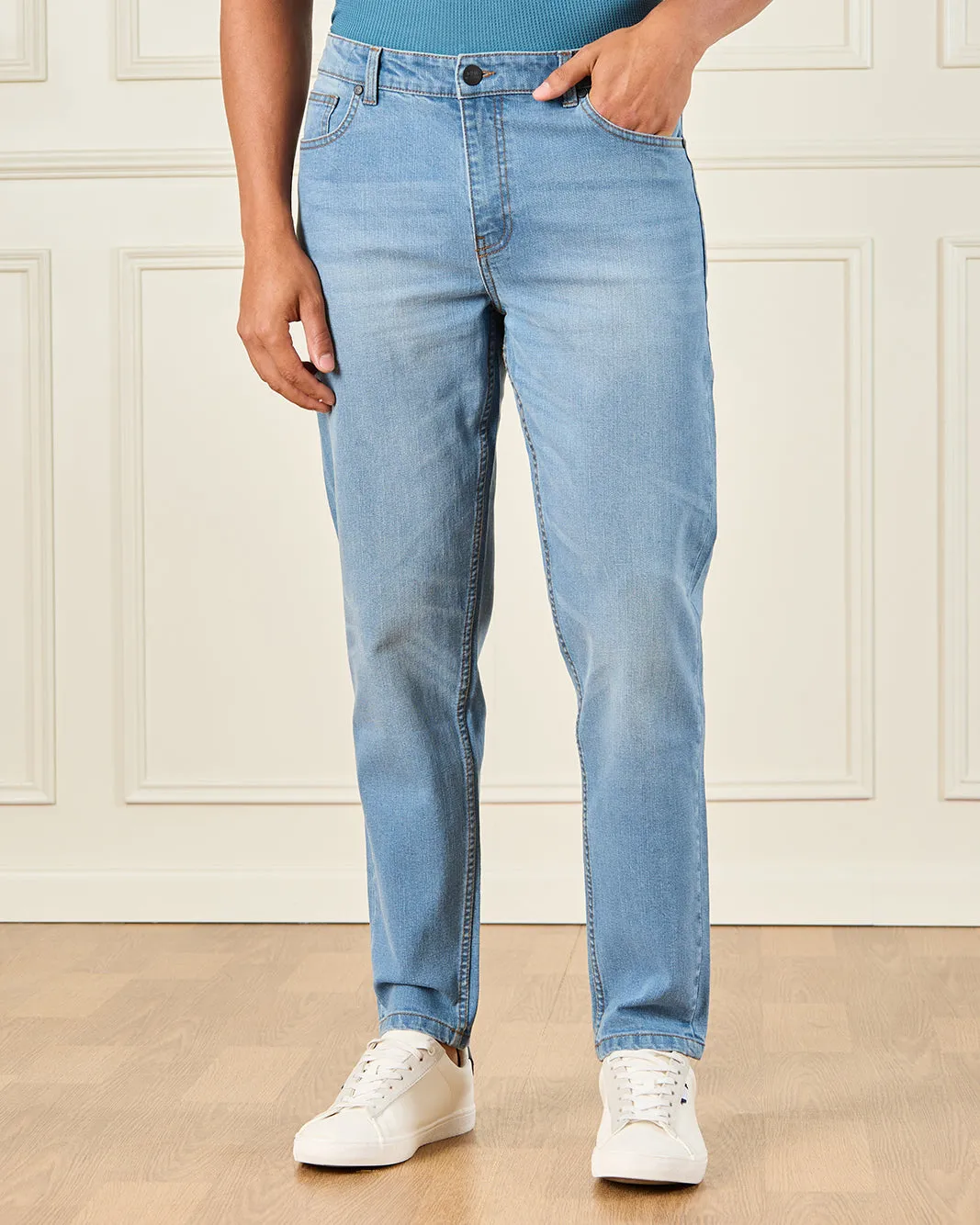 Men Blue Slim Fit Denim Jeans sold by Redtag