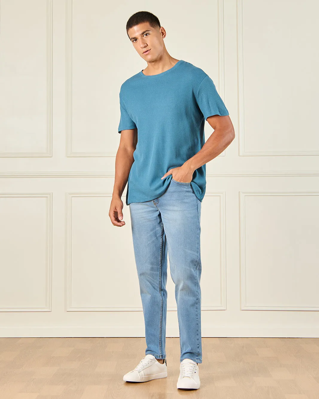 Men Blue Slim Fit Denim Jeans sold by Redtag product image thumbnail 2