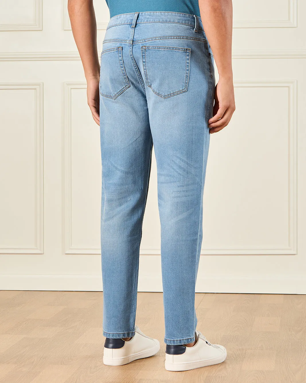 Men Blue Slim Fit Denim Jeans sold by Redtag product image thumbnail 3