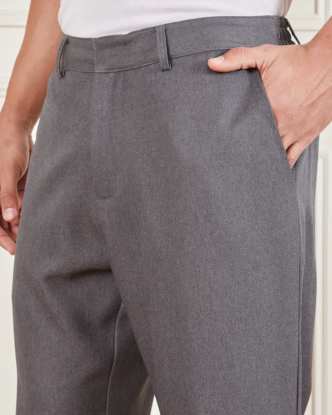 Men Grey Relax Fit Trouser sold by Redtag product image thumbnail 4