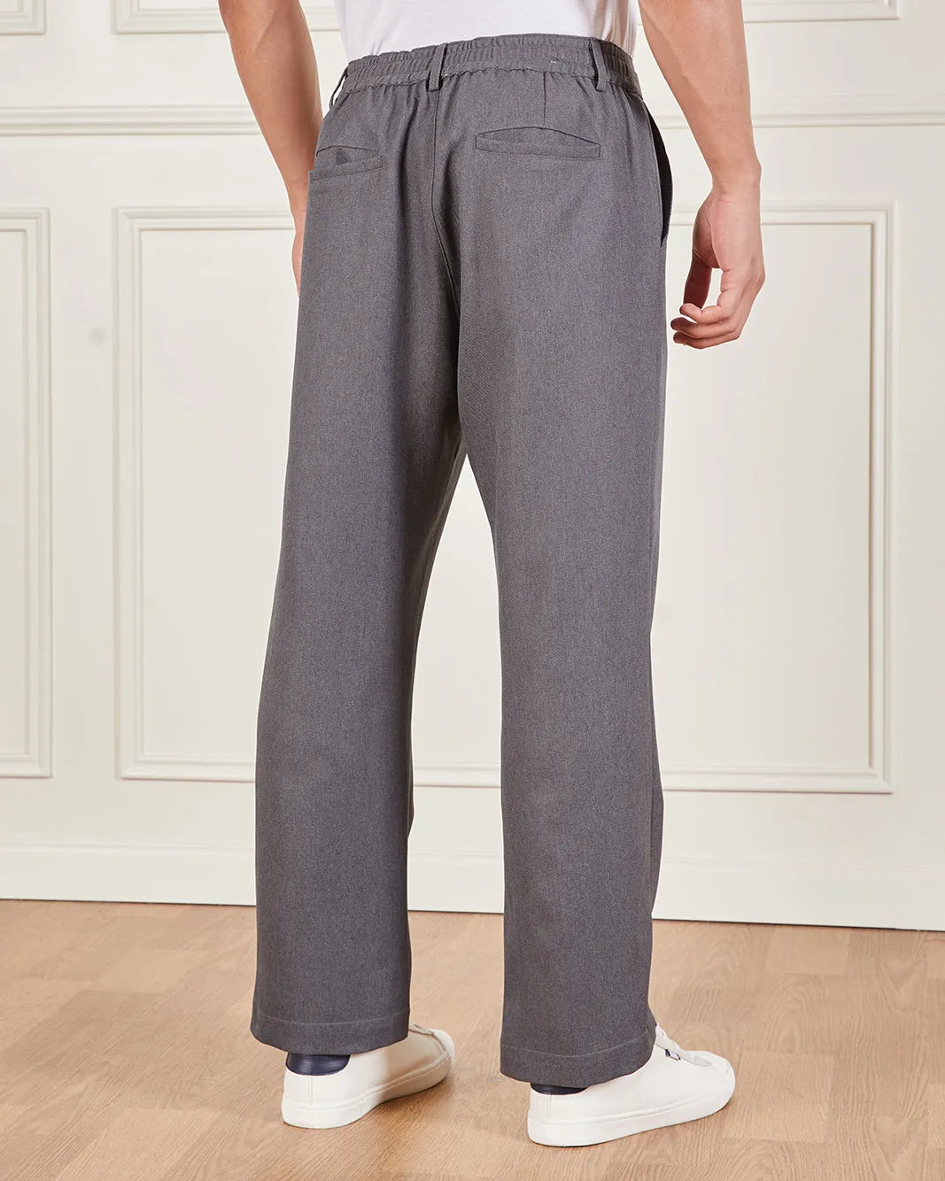 Men Grey Relax Fit Trouser sold by Redtag product image thumbnail 3