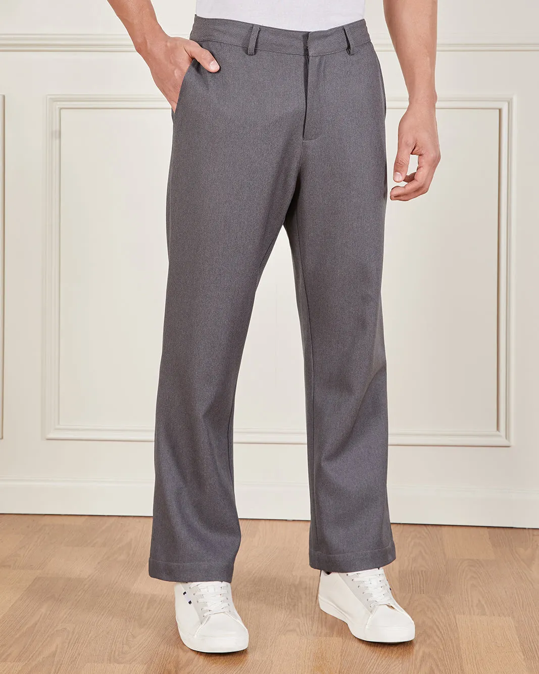 Men Grey Relax Fit Trouser sold by Redtag