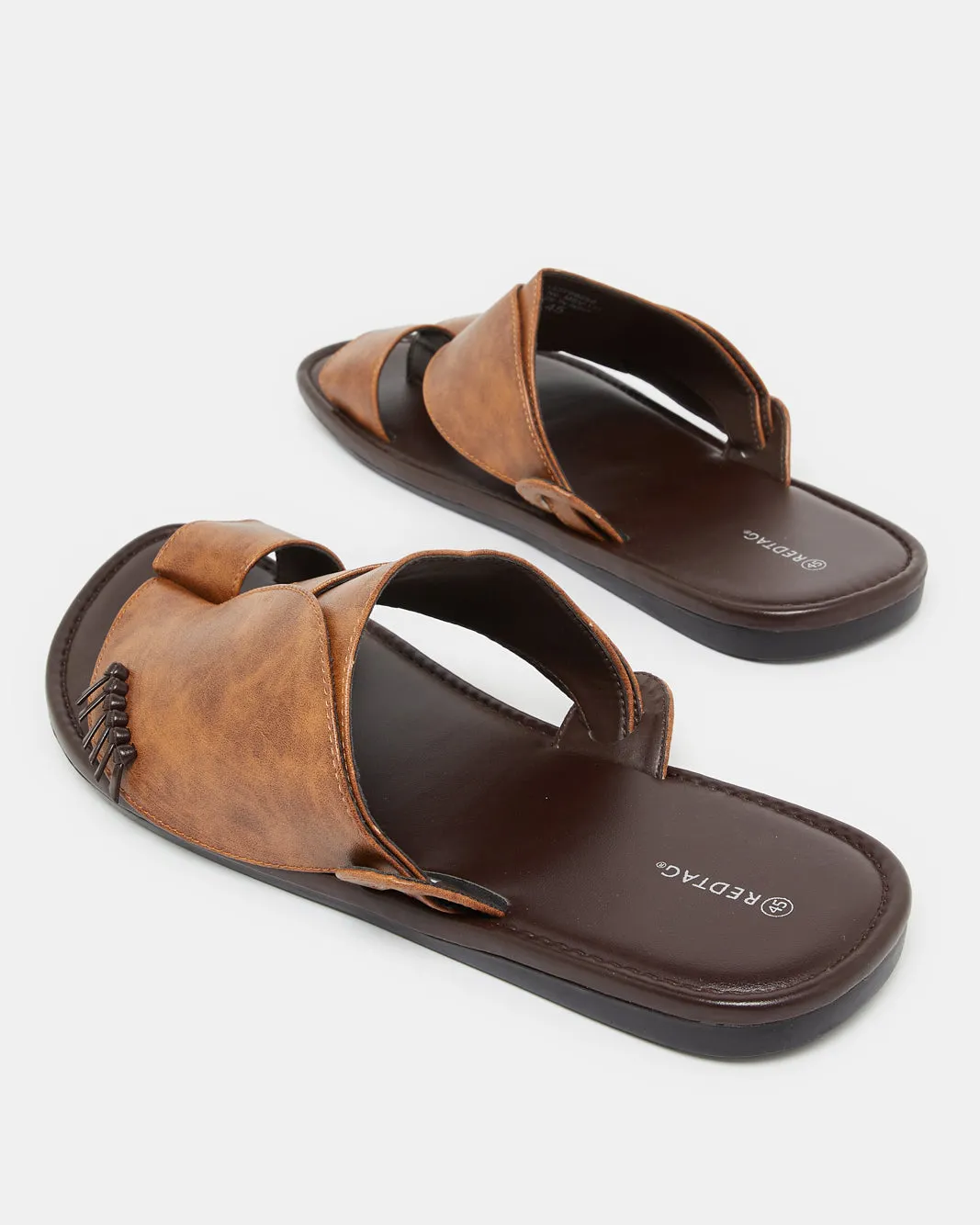 Men Brown Shirqui Traditional Sandals sold by Redtag product image thumbnail 4