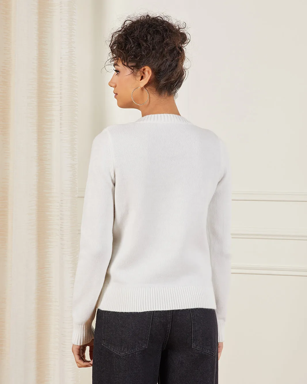 Women Ivory Embroidered Pullover sold by Redtag product image thumbnail 3