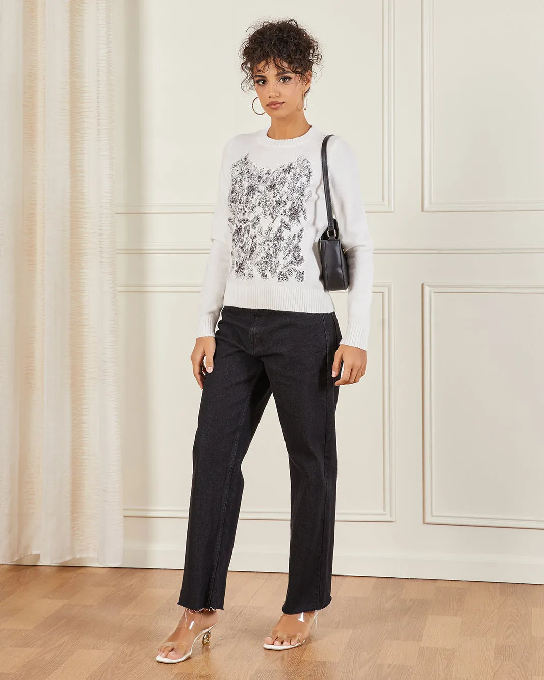 Women Ivory Embroidered Pullover sold by Redtag product image thumbnail 2