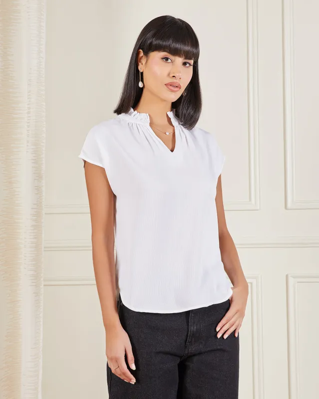 Women White Casual Blouse sold by Redtag