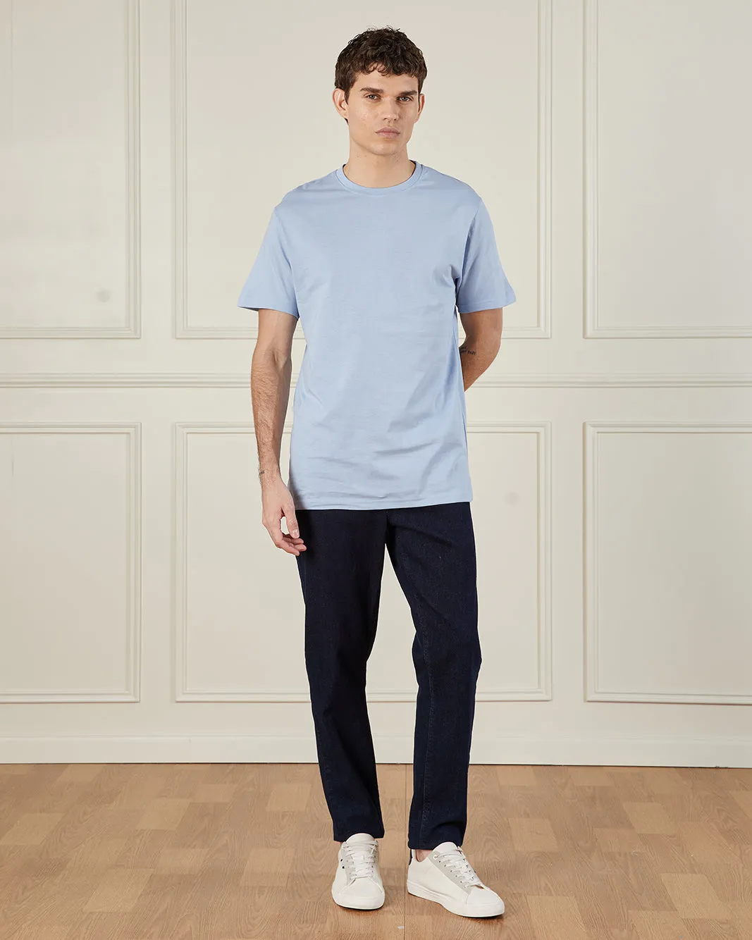 Men Blue Basic T-Shirt sold by Redtag product image thumbnail 2