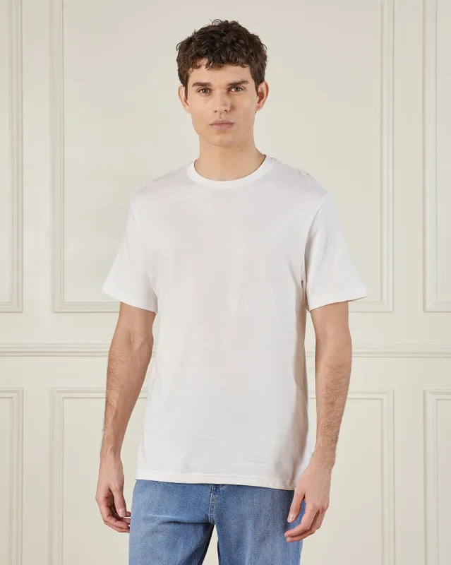 Men Ivory Basic T-Shirt sold by Redtag