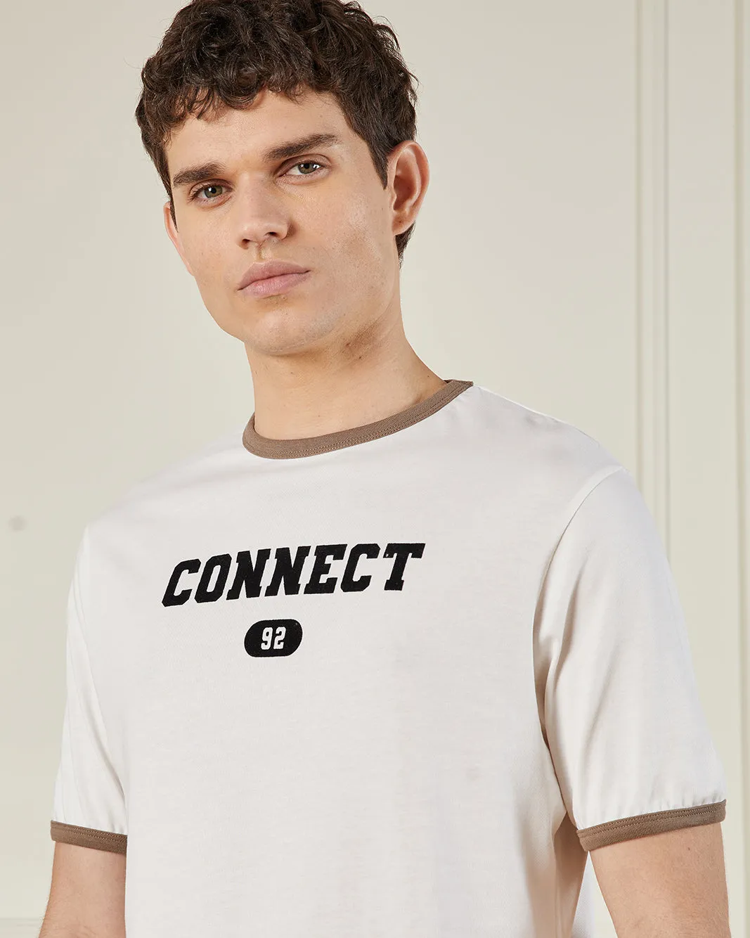 Men White Printed Basic T-Shirt sold by Redtag product image thumbnail 4
