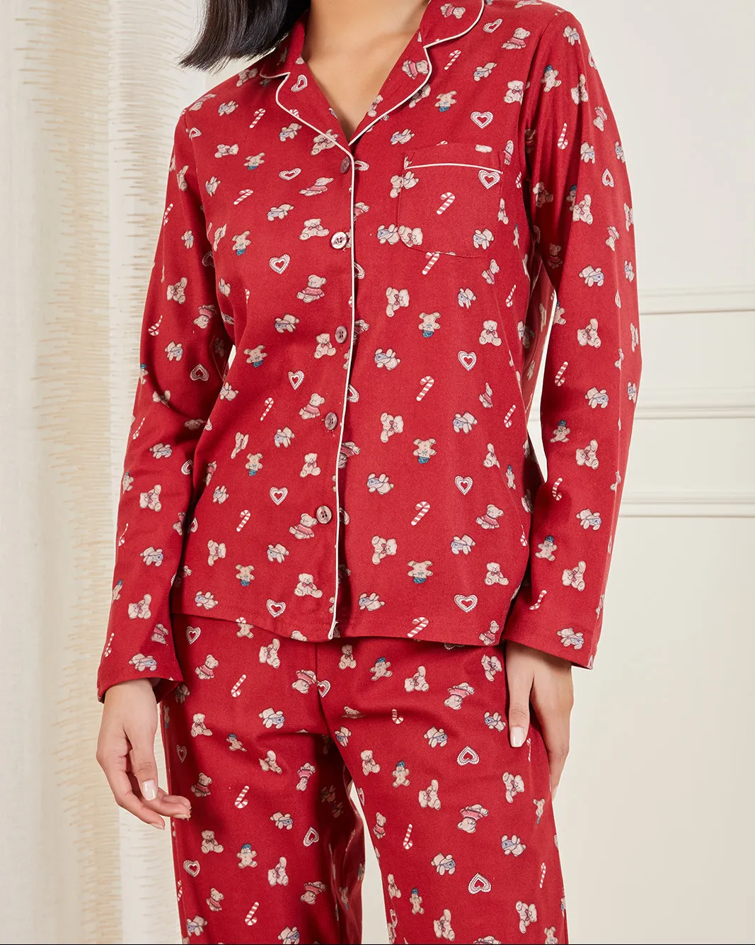Women Red Heart Printed Pyjama Set (2 Piece) sold by Redtag product image thumbnail 4