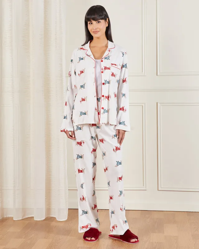 Women White Ribbon Printed Pyjama Set (2 Piece) sold by Redtag