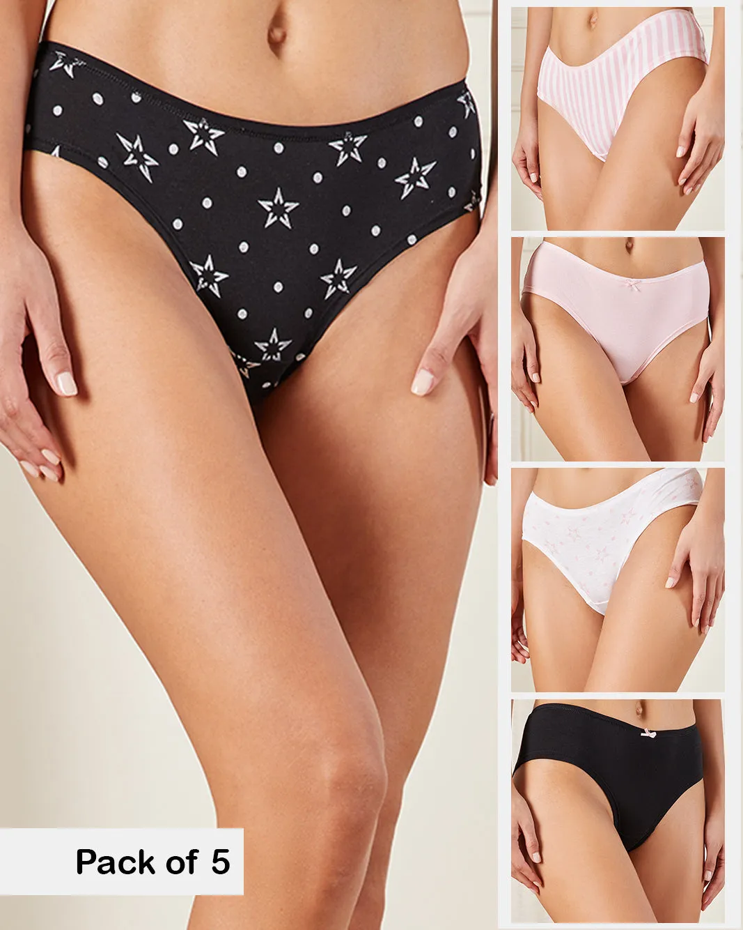 Women Assorted Bikini Brief Set (Pack of 5) sold by Redtag