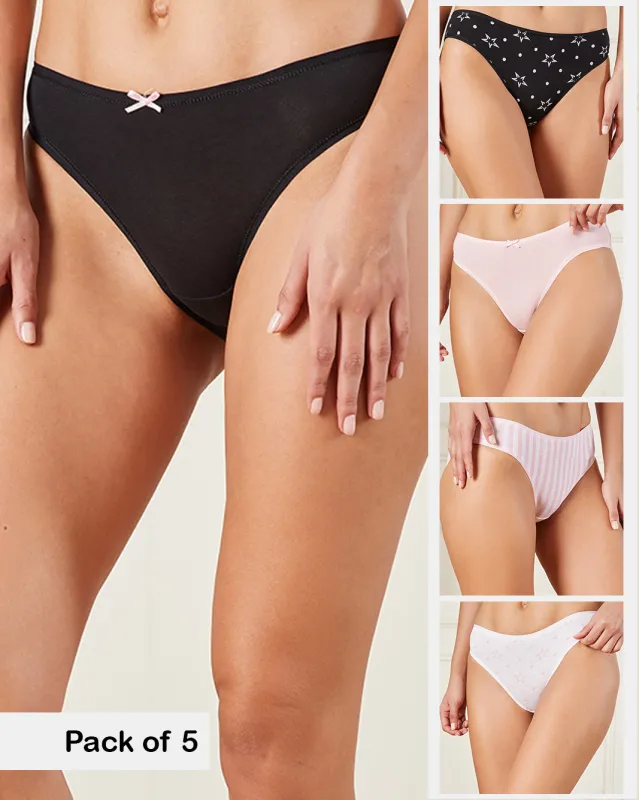 Women Assorted Bikini Brief Set (Pack of 5) sold by Redtag