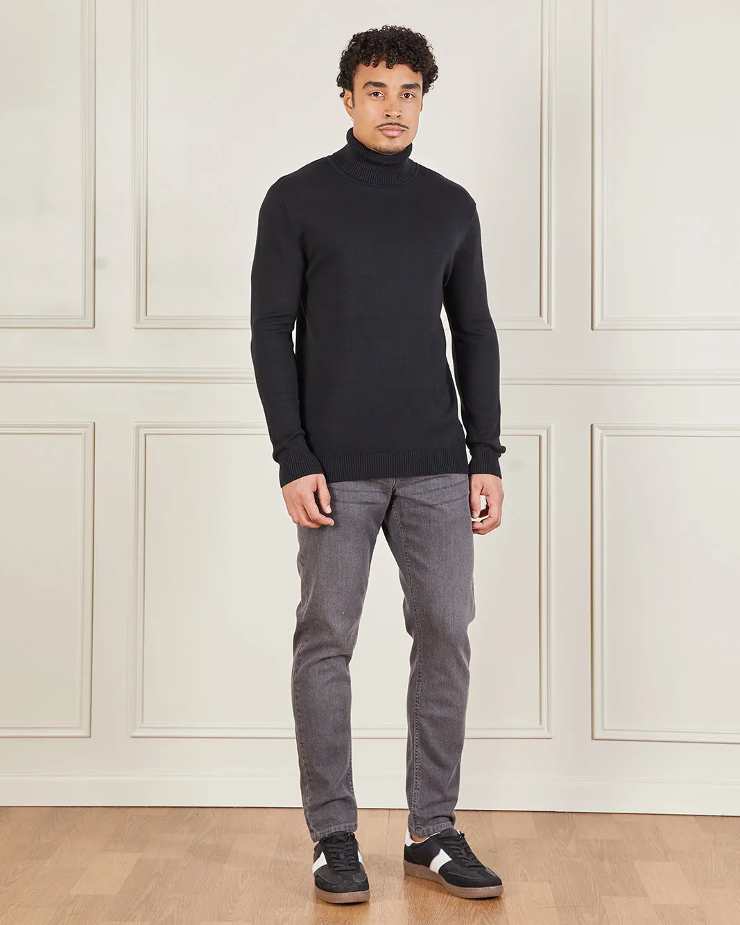 Men Black Turtle Neck Sweater sold by Redtag product image thumbnail 2