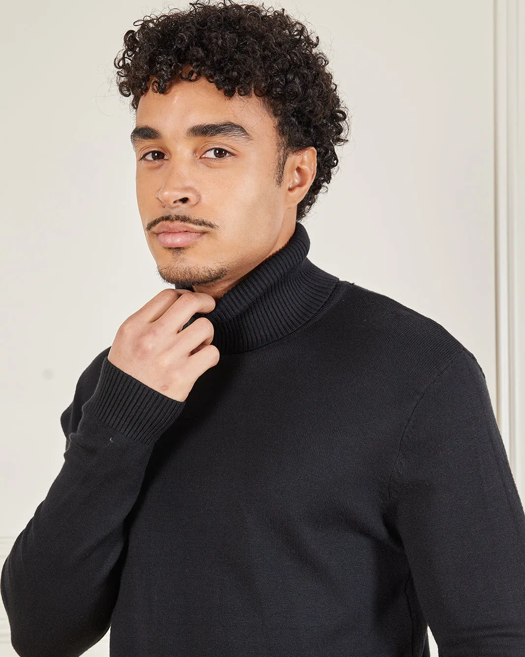 Men Black Turtle Neck Sweater sold by Redtag product image thumbnail 4