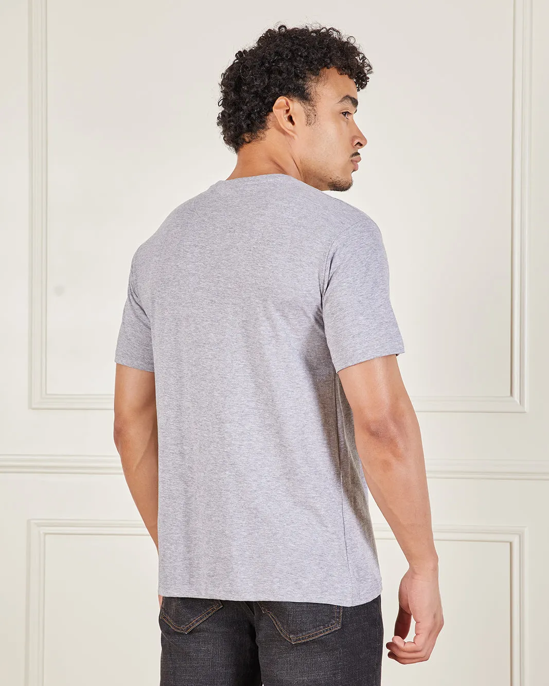 Men Grey Printed Graphic T Shirt sold by Redtag product image thumbnail 3