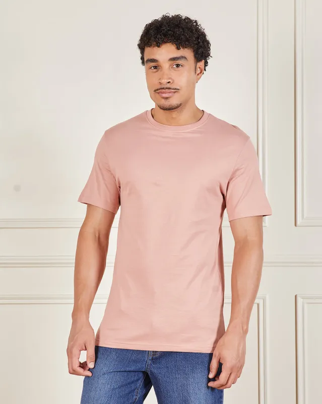Men Pink Solid T-Shirt sold by Redtag