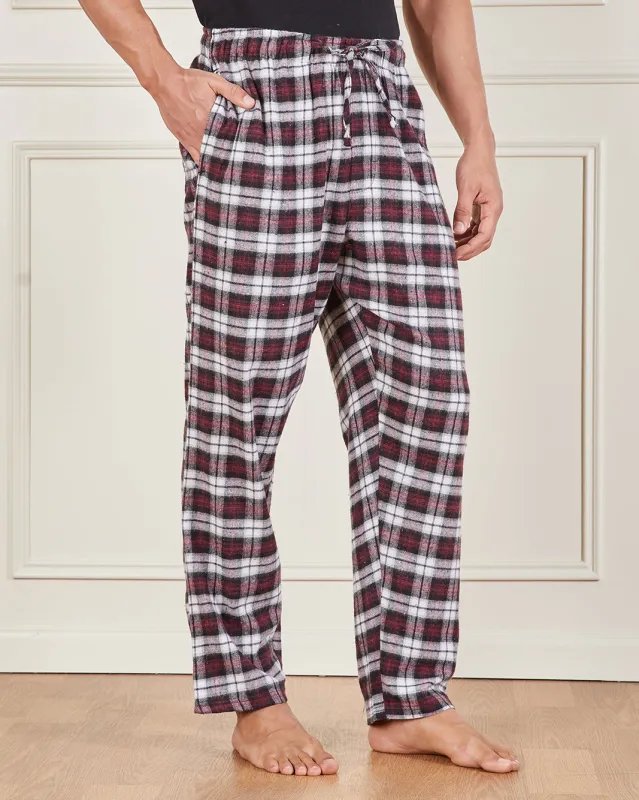 Men Multicolour Checkered Pyjama Bottom sold by Redtag