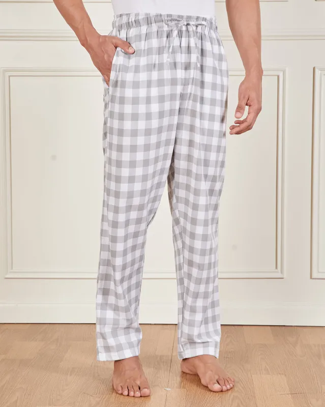 Men Multicolour Checkered Pyjama Bottom sold by Redtag