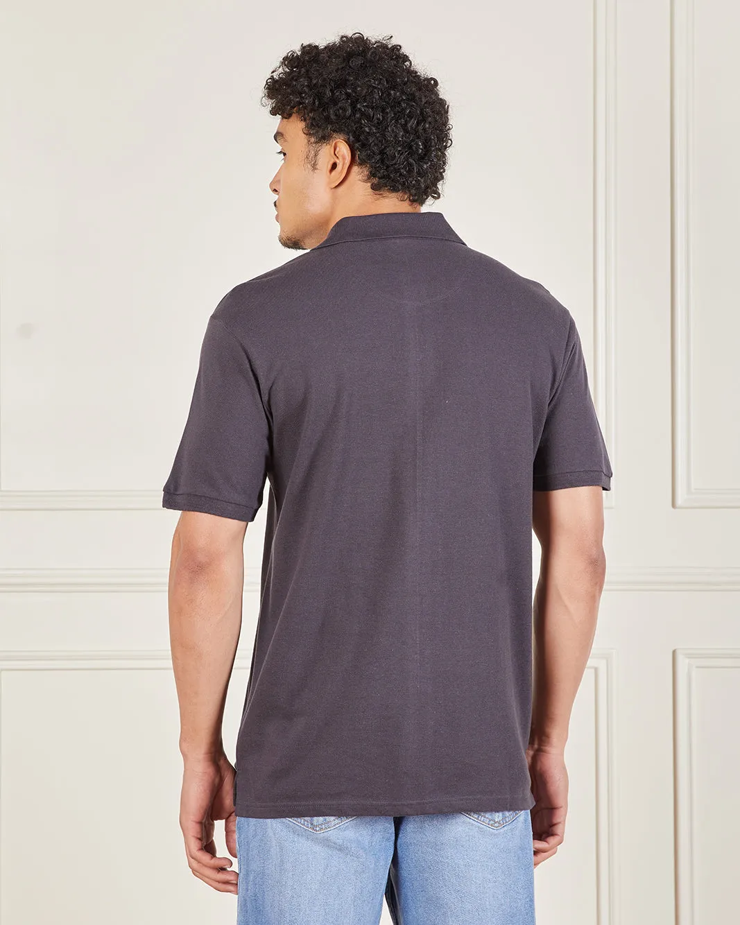 Men Brown Basic Polo T-Shirt sold by Redtag product image thumbnail 3