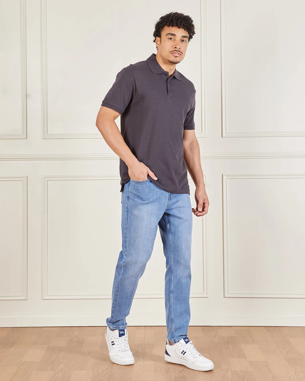 Men Brown Basic Polo T-Shirt sold by Redtag product image thumbnail 2