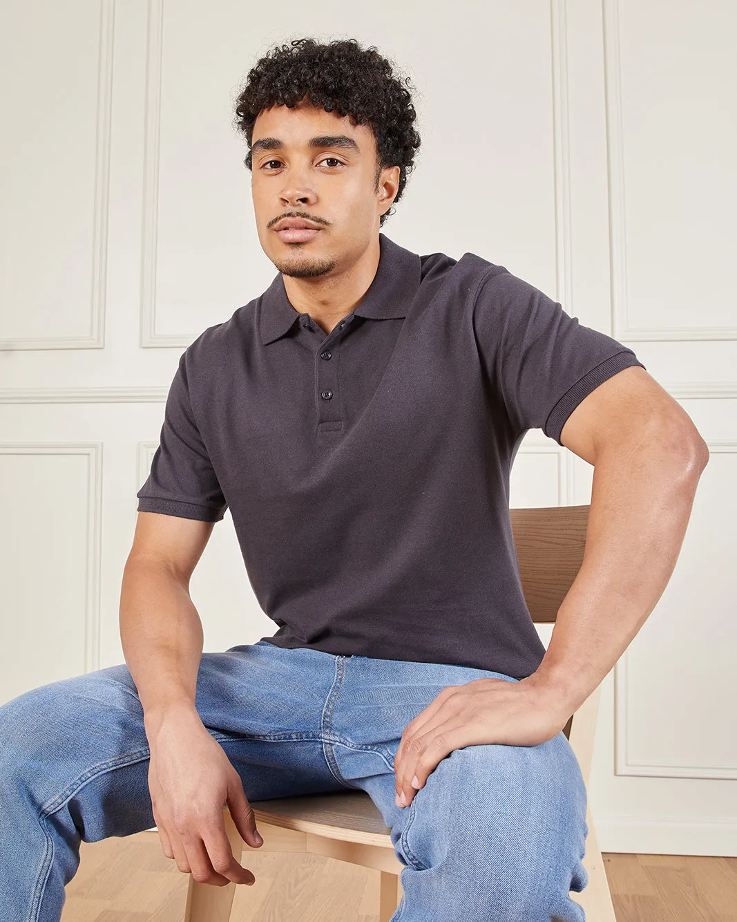 Men Brown Basic Polo T-Shirt sold by Redtag product image thumbnail 5