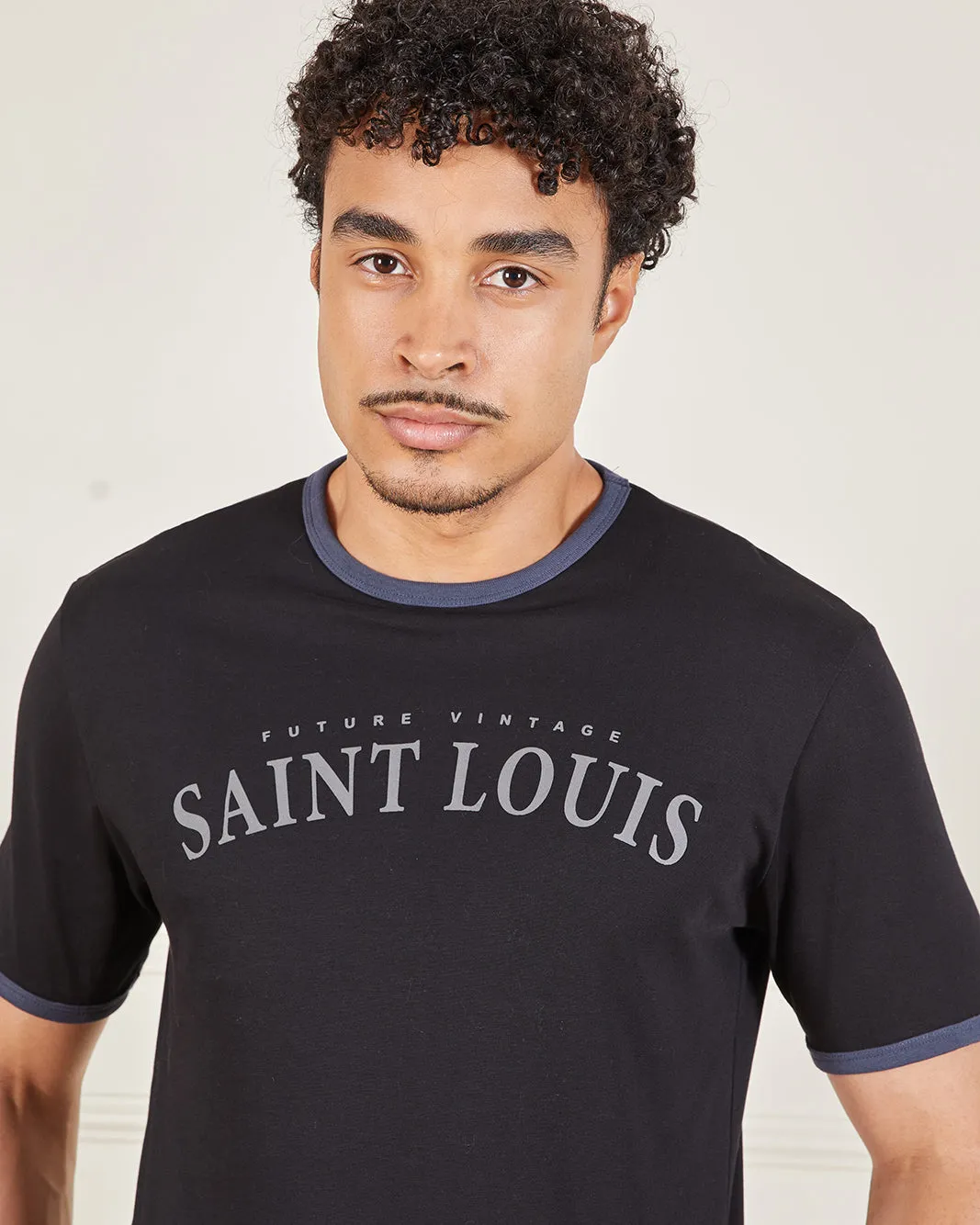 Men Black Basic Printed T-Shirt sold by Redtag product image thumbnail 4