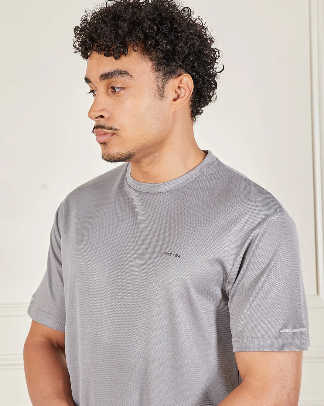 Men Grey Printed Active T-Shirt sold by Redtag product image thumbnail 4