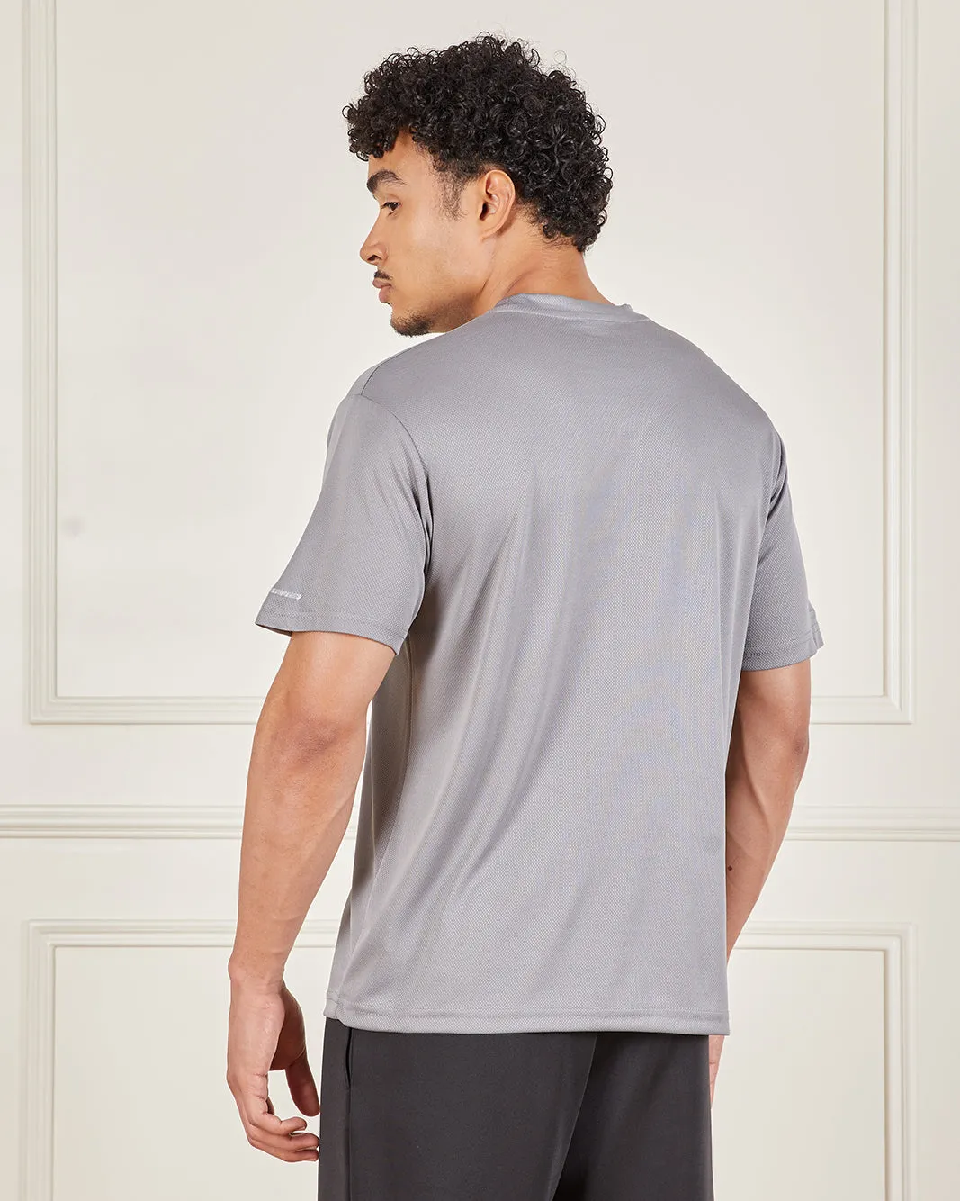 Men Grey Printed Active T-Shirt sold by Redtag product image thumbnail 3