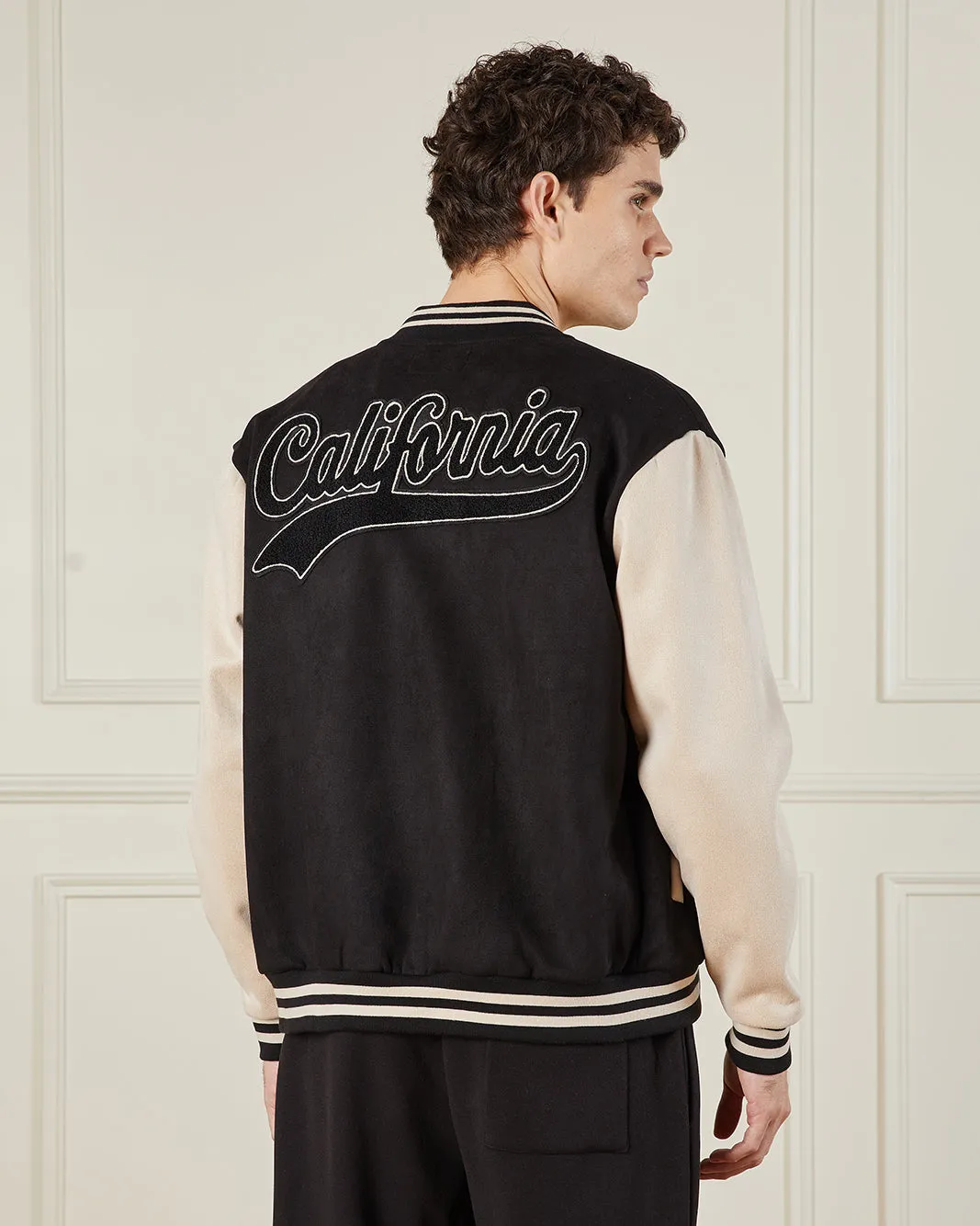 Men Black Suede Bomber Jacket sold by Redtag product image thumbnail 3