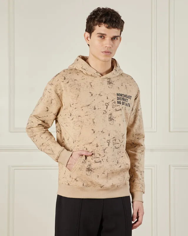 Men Beige Hooded Sweatshirt sold by Redtag