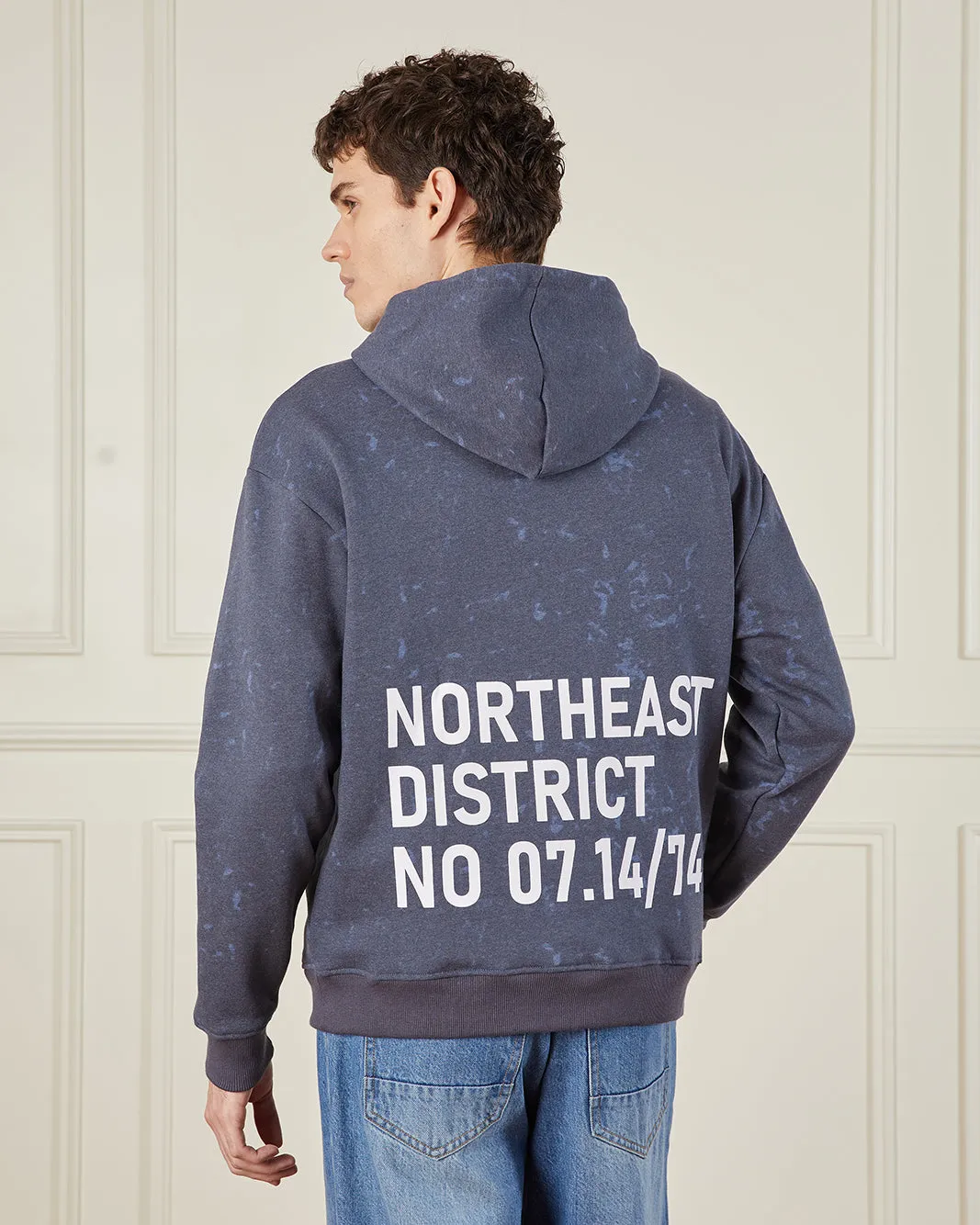 Men Grey Hooded Sweatshirt sold by Redtag product image thumbnail 3