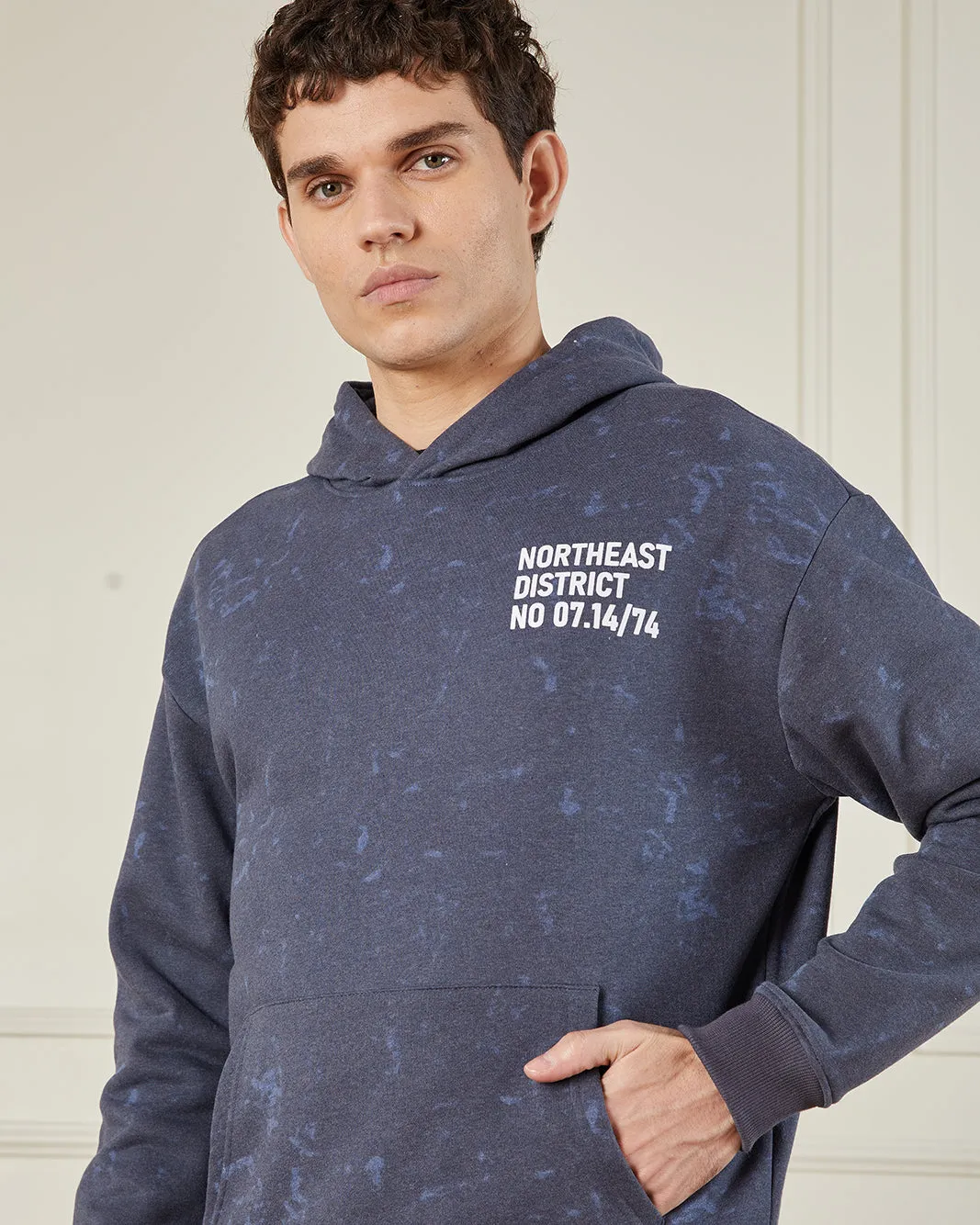 Men Grey Hooded Sweatshirt sold by Redtag product image thumbnail 4