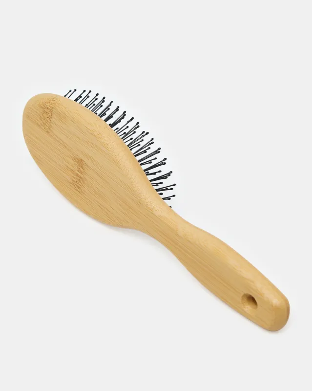 Women Beige Wooden Hair Brush sold by Redtag