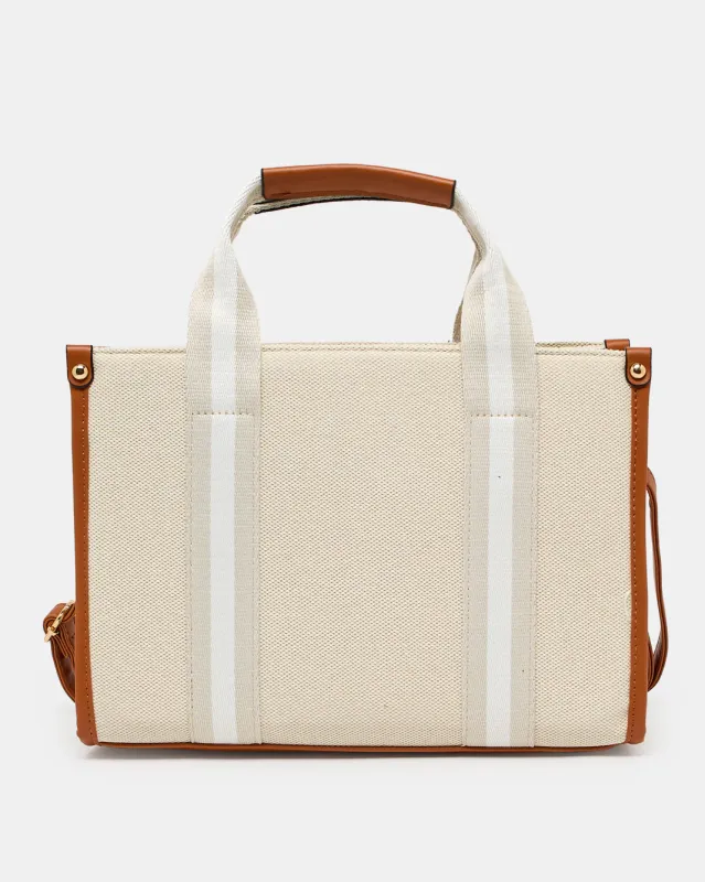 Women Beige Canvas Day Bag sold by Redtag