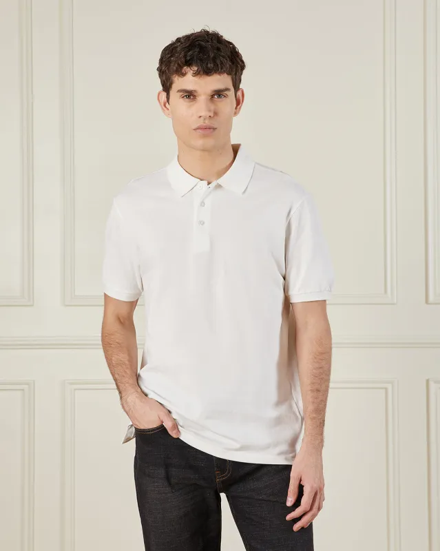 Men White Basic Polo Shirt sold by Redtag