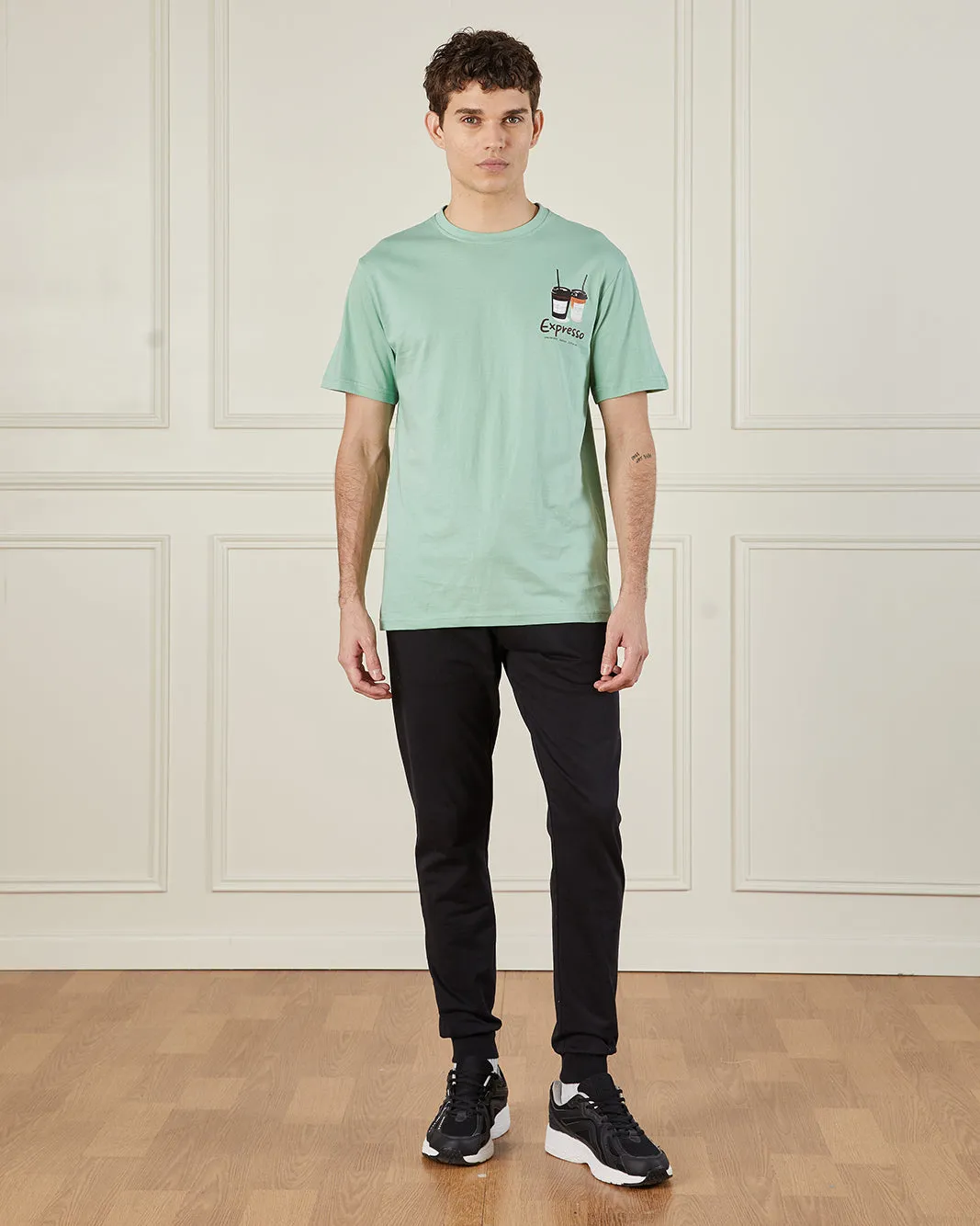 Men Green Basic Graphic T-Shirt sold by Redtag product image thumbnail 2