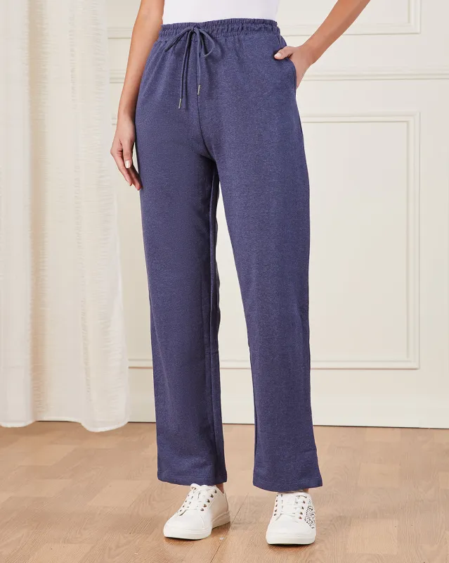 Women Navy Straight Fit Active Pants sold by Redtag